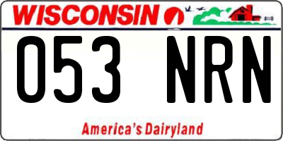 WI license plate 053NRN