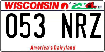 WI license plate 053NRZ