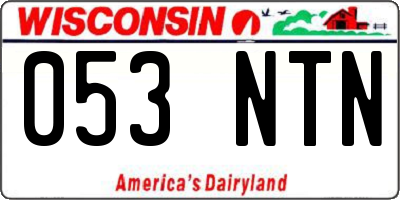 WI license plate 053NTN