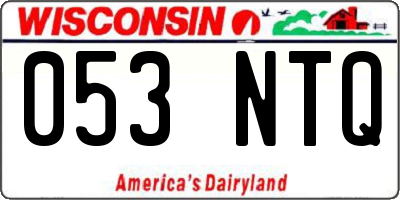 WI license plate 053NTQ