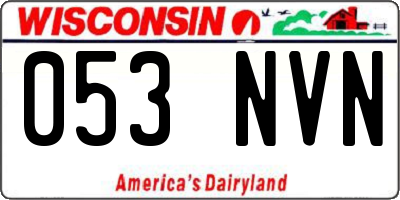 WI license plate 053NVN