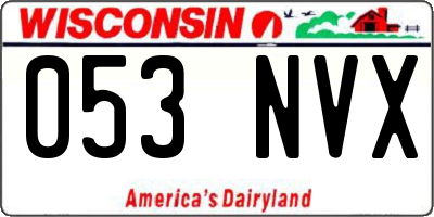 WI license plate 053NVX