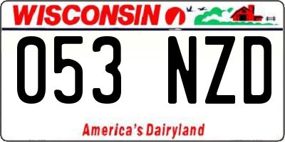 WI license plate 053NZD