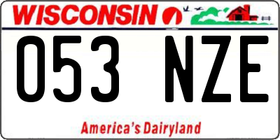 WI license plate 053NZE