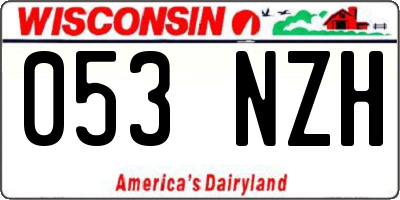WI license plate 053NZH