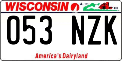 WI license plate 053NZK