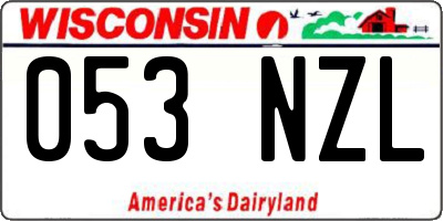 WI license plate 053NZL