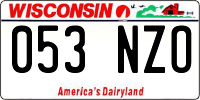 WI license plate 053NZO