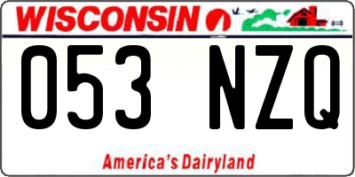 WI license plate 053NZQ