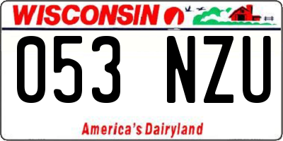 WI license plate 053NZU