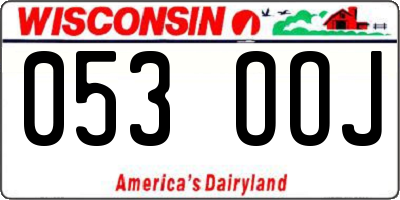 WI license plate 053OOJ