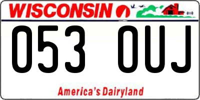 WI license plate 053OUJ