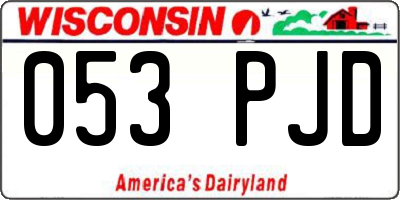 WI license plate 053PJD