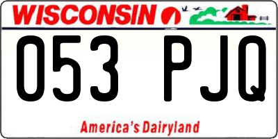 WI license plate 053PJQ