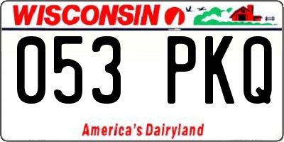 WI license plate 053PKQ