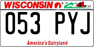 WI license plate 053PYJ