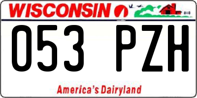 WI license plate 053PZH