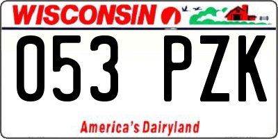 WI license plate 053PZK