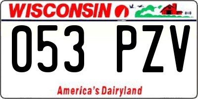 WI license plate 053PZV