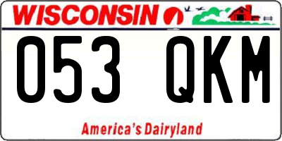 WI license plate 053QKM