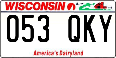 WI license plate 053QKY