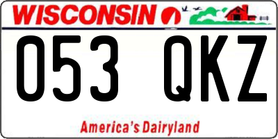 WI license plate 053QKZ