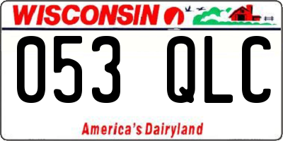 WI license plate 053QLC