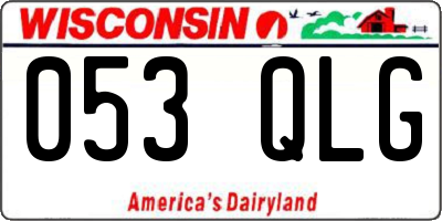 WI license plate 053QLG