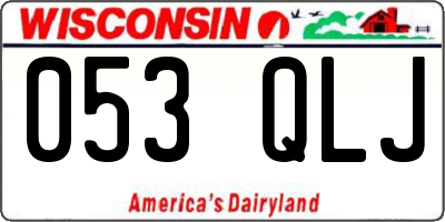 WI license plate 053QLJ