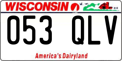 WI license plate 053QLV