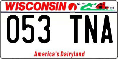 WI license plate 053TNA