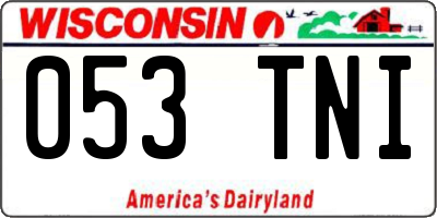 WI license plate 053TNI