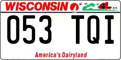 WI license plate 053TQI