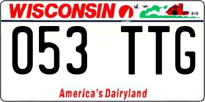 WI license plate 053TTG