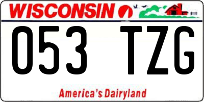 WI license plate 053TZG