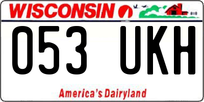 WI license plate 053UKH