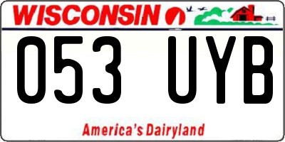 WI license plate 053UYB
