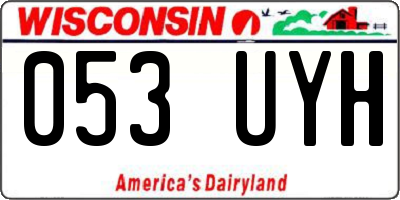 WI license plate 053UYH