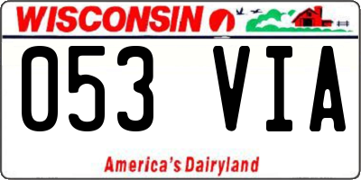 WI license plate 053VIA