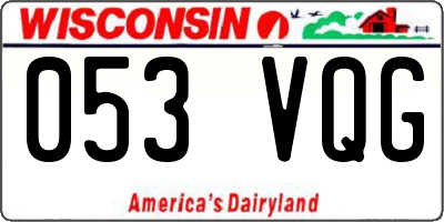WI license plate 053VQG