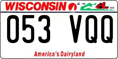 WI license plate 053VQQ