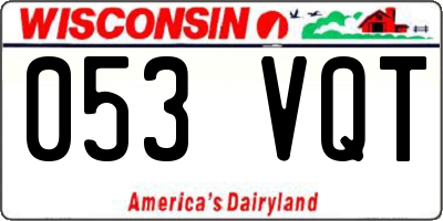 WI license plate 053VQT