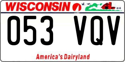 WI license plate 053VQV