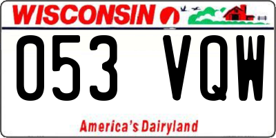 WI license plate 053VQW