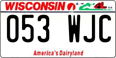 WI license plate 053WJC