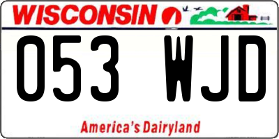 WI license plate 053WJD