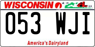 WI license plate 053WJI
