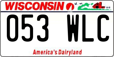 WI license plate 053WLC