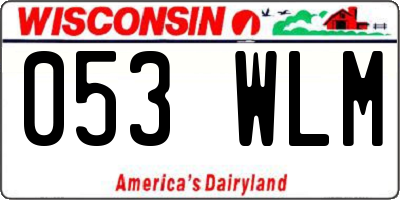 WI license plate 053WLM