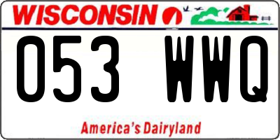 WI license plate 053WWQ
